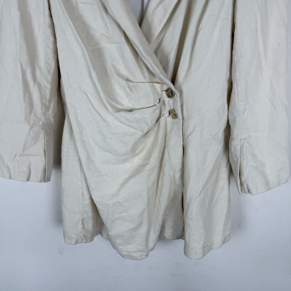 Zara linen blend blazer dress cream - Picture 9 of 10